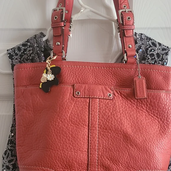 Coach Women's Salmon Leather Hamilton Bag - Picture 2 of 14
